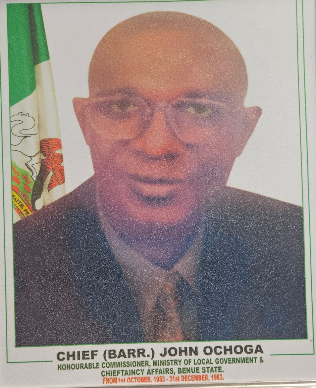 Chief (Barr). John Ochoga